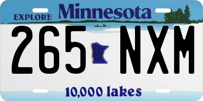 MN license plate 265NXM