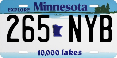 MN license plate 265NYB