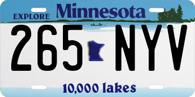 MN license plate 265NYV