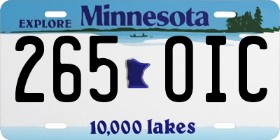 MN license plate 265OIC