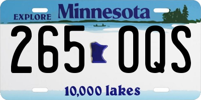 MN license plate 265OQS