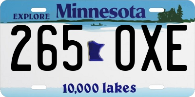 MN license plate 265OXE