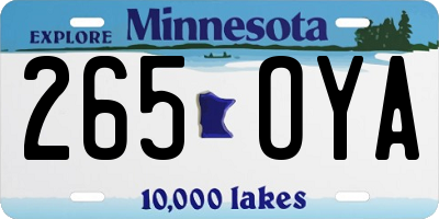 MN license plate 265OYA