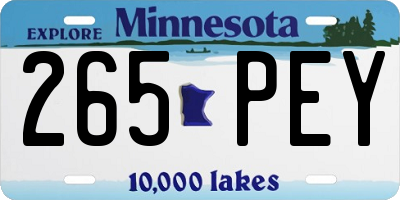MN license plate 265PEY