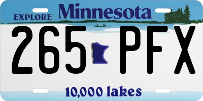 MN license plate 265PFX