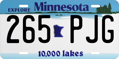 MN license plate 265PJG