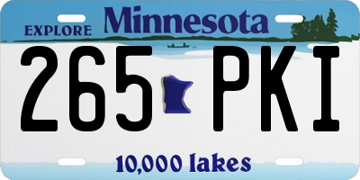 MN license plate 265PKI