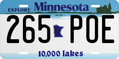 MN license plate 265POE
