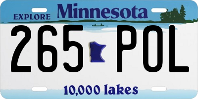 MN license plate 265POL