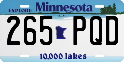 MN license plate 265PQD
