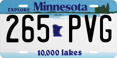 MN license plate 265PVG