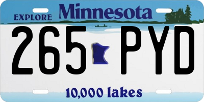 MN license plate 265PYD