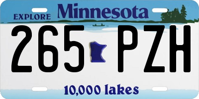 MN license plate 265PZH
