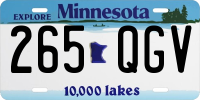 MN license plate 265QGV