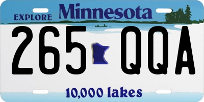 MN license plate 265QQA