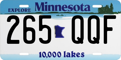 MN license plate 265QQF