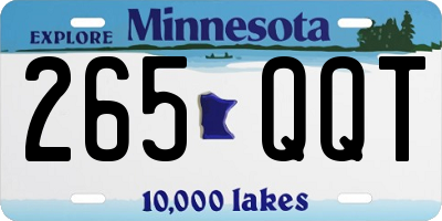 MN license plate 265QQT