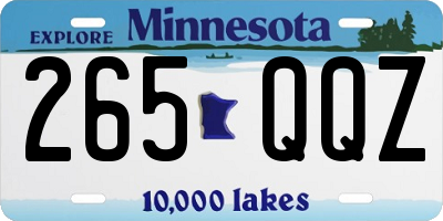 MN license plate 265QQZ