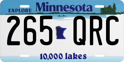 MN license plate 265QRC