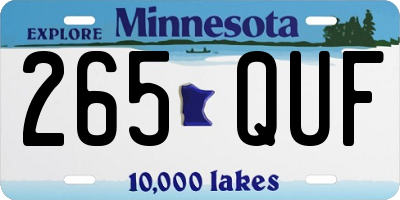MN license plate 265QUF