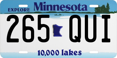 MN license plate 265QUI