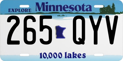 MN license plate 265QYV
