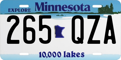 MN license plate 265QZA