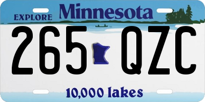 MN license plate 265QZC
