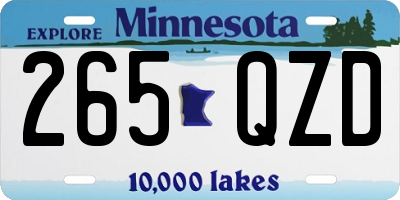 MN license plate 265QZD
