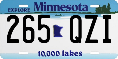 MN license plate 265QZI