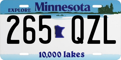 MN license plate 265QZL