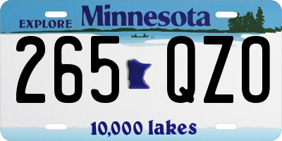 MN license plate 265QZO