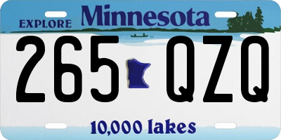 MN license plate 265QZQ
