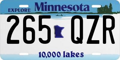 MN license plate 265QZR