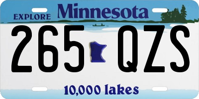MN license plate 265QZS