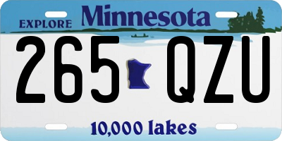 MN license plate 265QZU