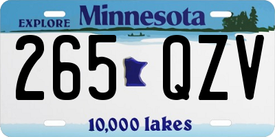 MN license plate 265QZV