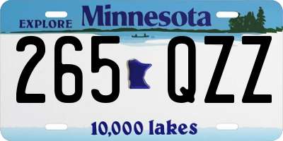 MN license plate 265QZZ