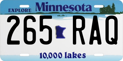 MN license plate 265RAQ