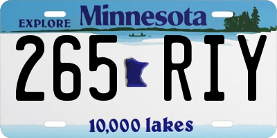 MN license plate 265RIY