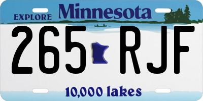 MN license plate 265RJF