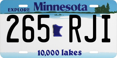 MN license plate 265RJI