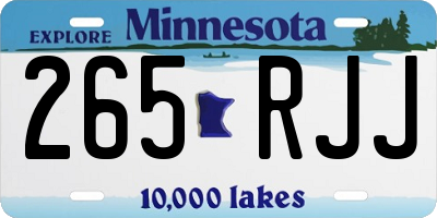 MN license plate 265RJJ