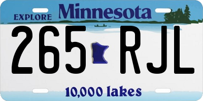 MN license plate 265RJL