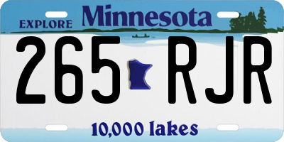 MN license plate 265RJR