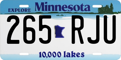 MN license plate 265RJU