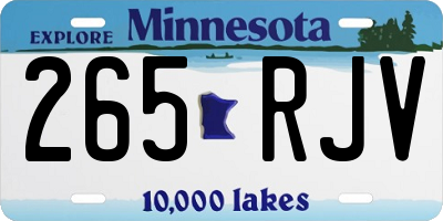 MN license plate 265RJV