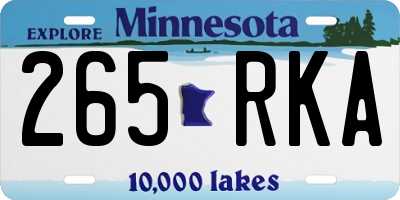MN license plate 265RKA