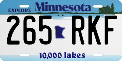 MN license plate 265RKF