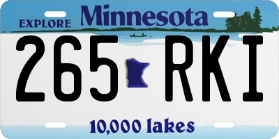 MN license plate 265RKI